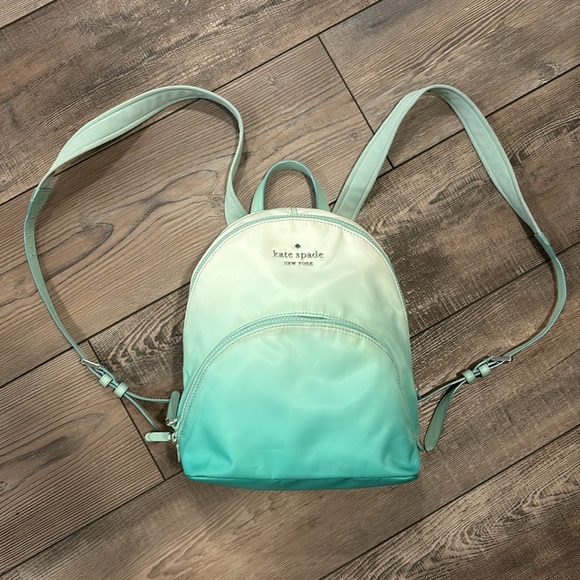 Kate Spade Karissa Nylon Small Backpack Fiji Green Ombré - Picture 10 of 15